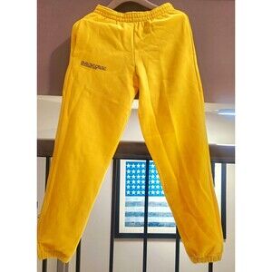 NWT Pangaia  365 Organic Cotton Track Pants Sweatpants Saffron Yellow Size XXS